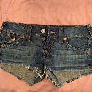 True religion denim shorts size 28